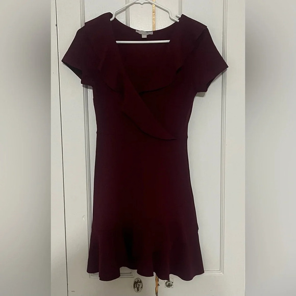 Chelsea28 Short Sleeve Ruffle Faux Wrap Minidress - Picture 4 of 5